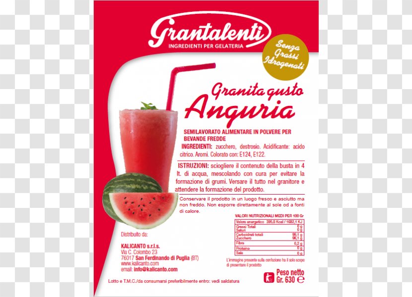 Granita Sorbet Juice Ice Cream Health Shake - Flavor Transparent PNG