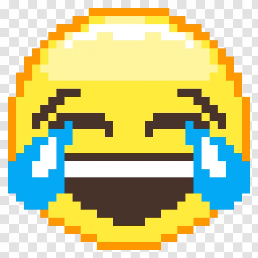 Pixel Art Face With Tears Of Joy Emoji Minecraft - Laughter - Laughing Out Loud Transparent PNG