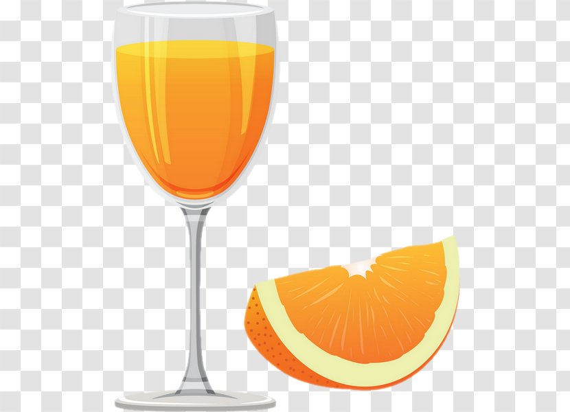 Orange Drink Juice Wine Glass Cocktail Garnish - Beer Transparent PNG