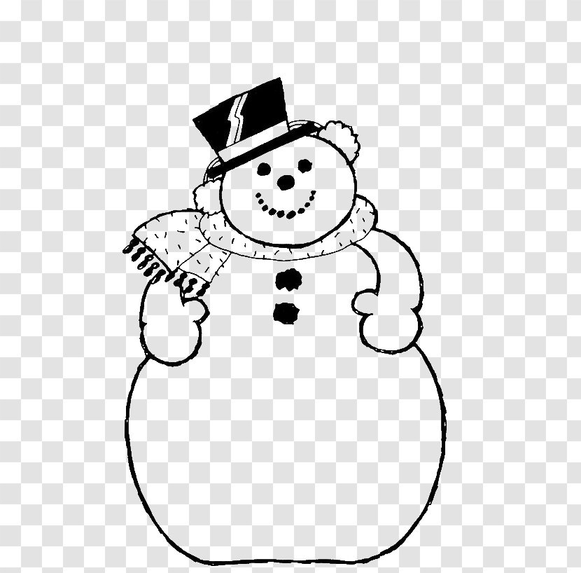 Snowman Coloring Book Image Drawing Christmas Pages - Kindergarten Transparent PNG