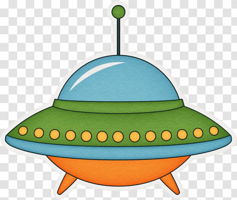 Cartoon Unidentified Flying Object Clip Art - Colored UFO Transparent PNG