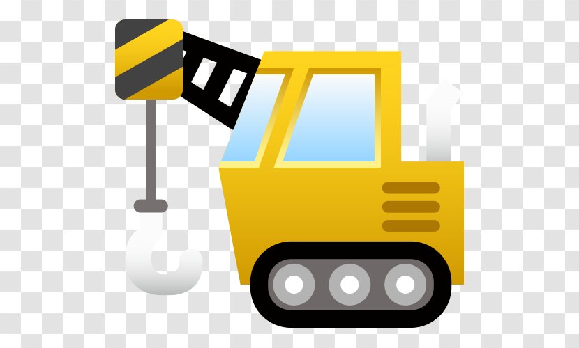 Heavy Equipment Architectural Engineering Cartoon - Yellow Truck Vector Transparent PNG