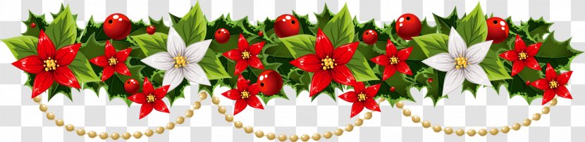 Vector Graphics Garland Christmas Day Wreath Decoration - Flowering Plant Transparent PNG