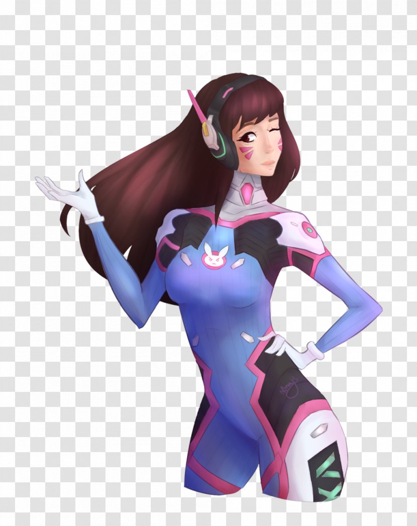 Character Fiction Fan Art D.Va Costume - Watercolor - Winky Transparent PNG