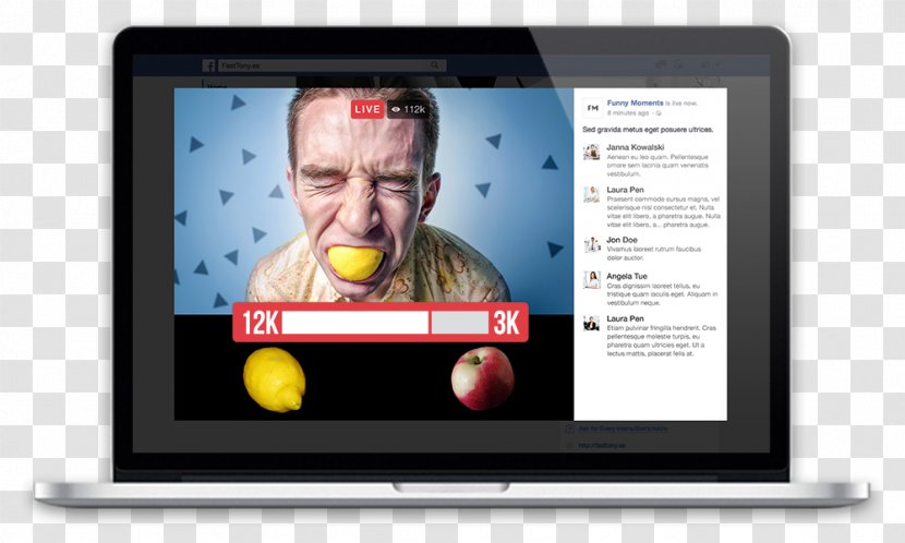 Facebook Live Netbook Display Device Multimedia - Computer Monitors Transparent PNG