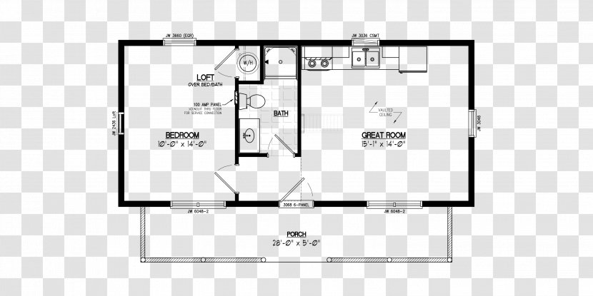 Log Cabin House Plan Cottage Building - Indoor Floor Transparent PNG