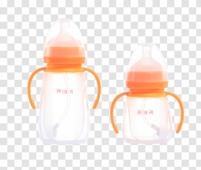 Baby Bottle Water - Orange - Feeding Transparent PNG