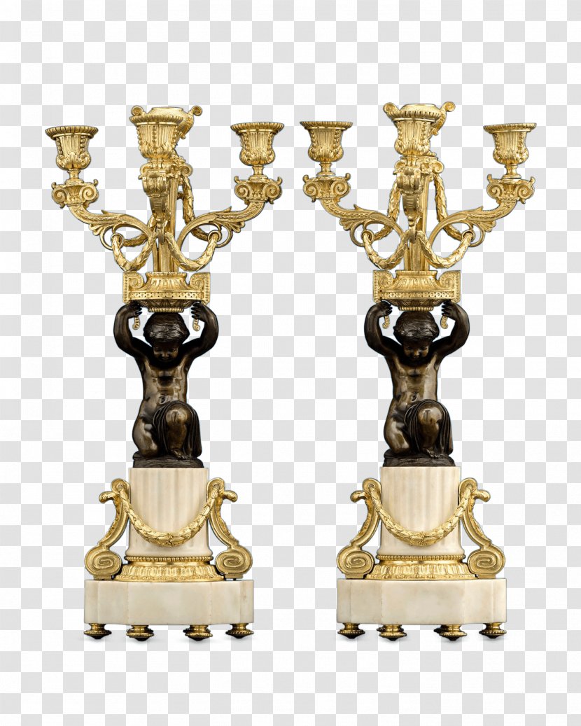 Candelabra Chandelier Candlestick Louis XVI Style Furniture - Brass Transparent PNG