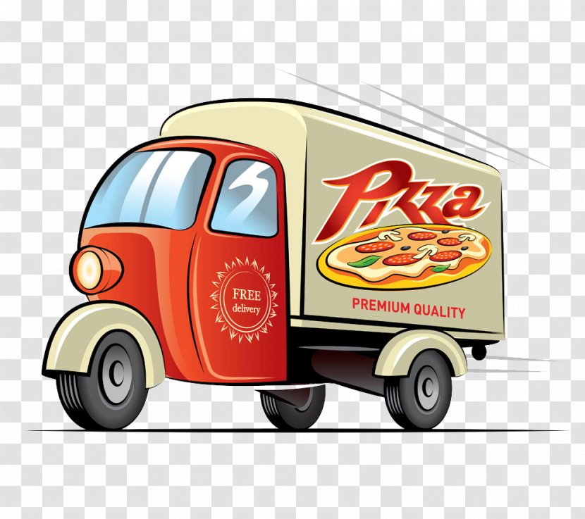 Pizza Delivery Car - Posters Transparent PNG