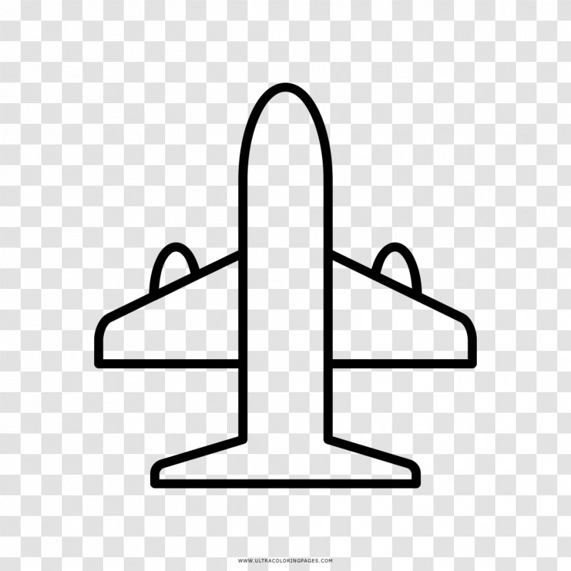 Airplane Drawing Coloring Book Air Transportation - Hand Transparent PNG