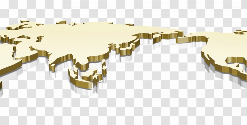 Finance Business Commerce Gold Company - Creative Three-dimensional World Map Transparent PNG