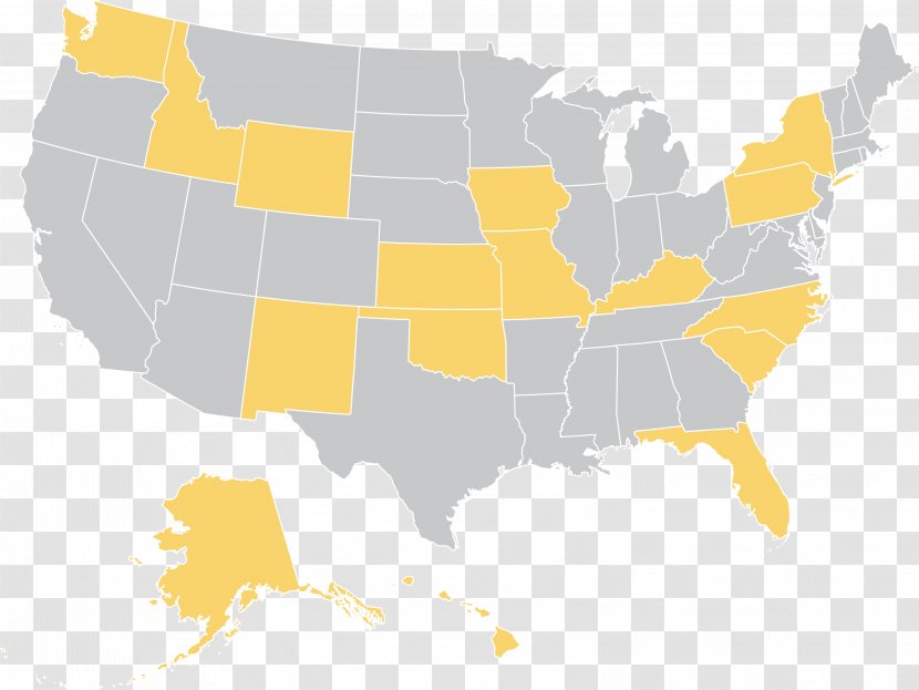 United States Vector Map Yanny Or Laurel Geography - Yellow Transparent PNG