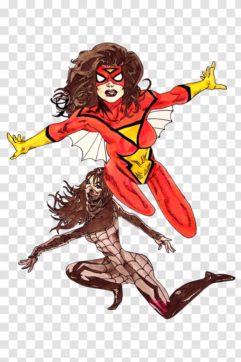 Superhero Illustration Legendary Creature Fiction Supervillain - Cartoon - Spider Woman Transparent PNG