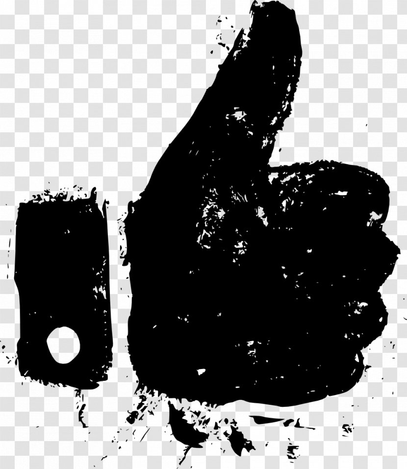 Thumb Signal Gesture - Monochrome - Thumbs Up Transparent PNG