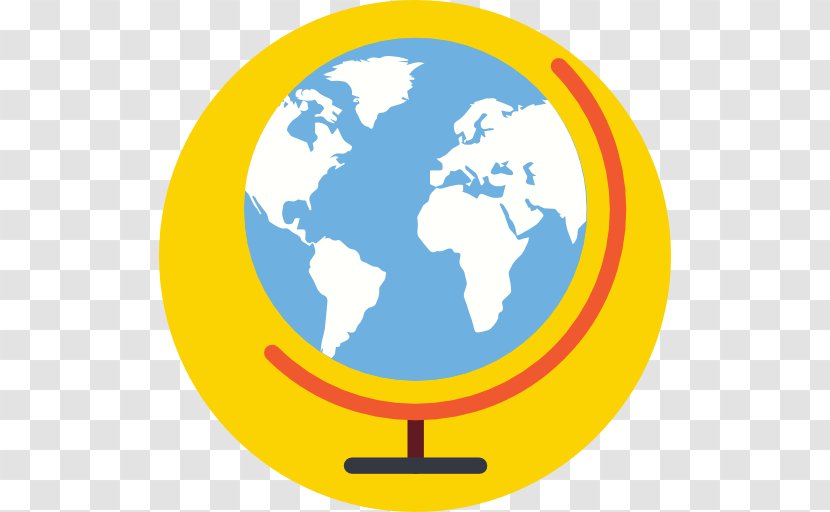 World Map Globe Flat Design Transparent PNG