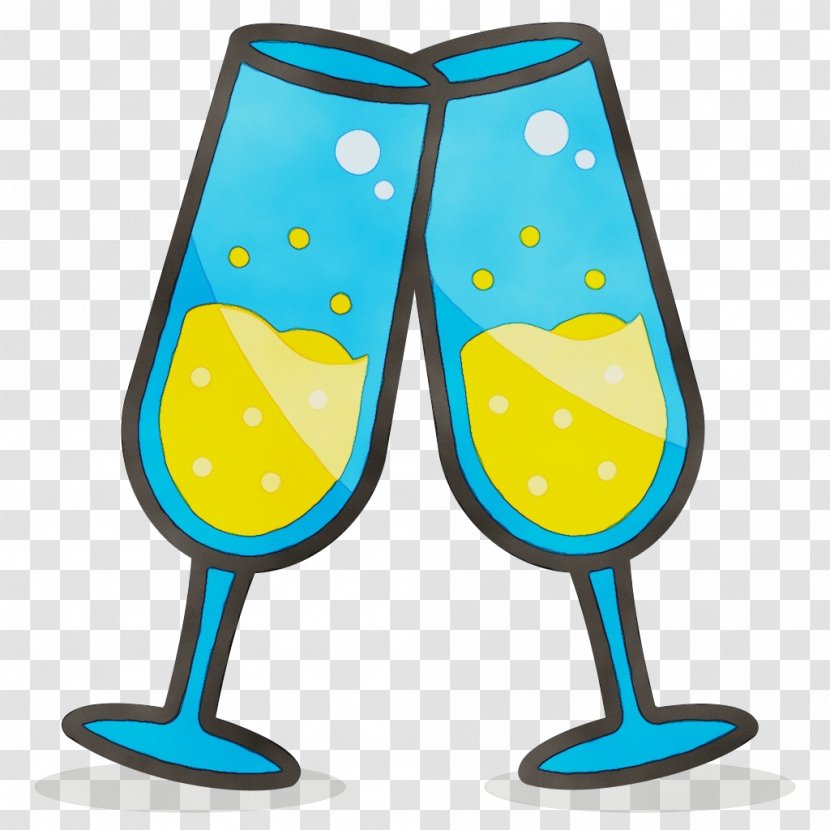 Wine Glass - Champagne Cocktail - Tableware Turquoise Transparent PNG