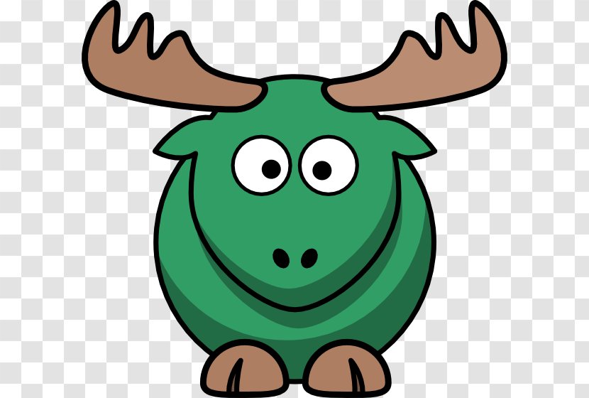 Moose Elk Deer Cartoon Clip Art - Green Transparent PNG
