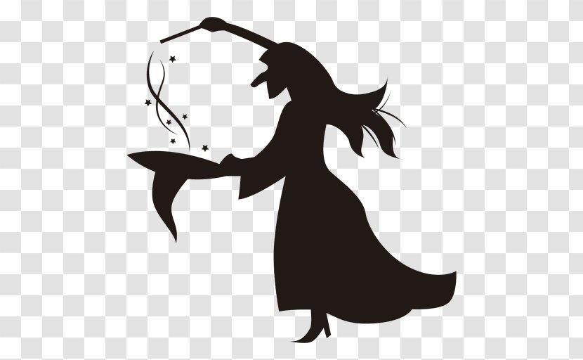 Halloween Silhouette Witch Drawing - Iii Season Of The - Vector Transparent PNG