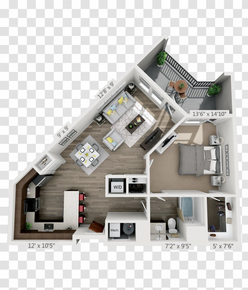 4th West Apartments Floor Plan - Apartment Transparent PNG