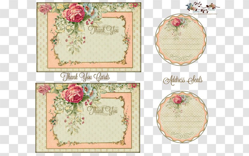 Paper Flower Floral Design - Rectangle - Junk Label Transparent PNG