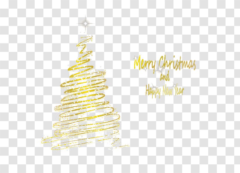 Christmas Tree Neon Lighting - Golden Transparent PNG