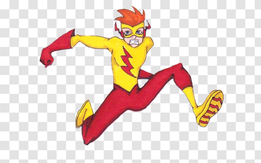 Clip Art Superhero Illustration Costume - Kid Flash Transparent PNG