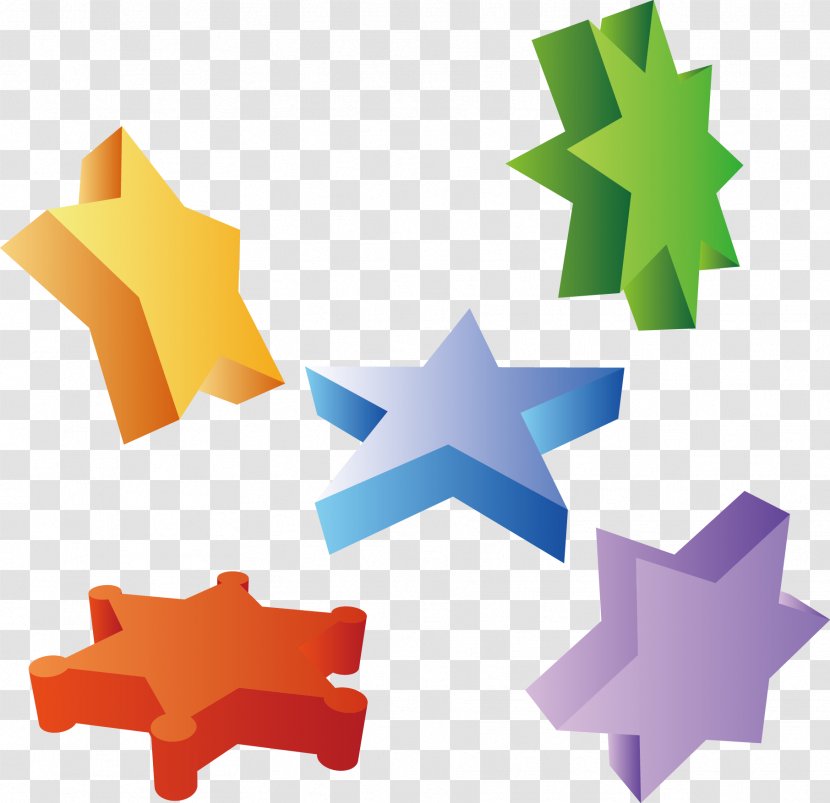 Three-dimensional Space Clip Art - Geometry - Vector Star Transparent PNG