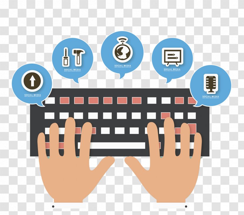 Computer Keyboard Finger Event Cartoon - Watercolor Transparent PNG