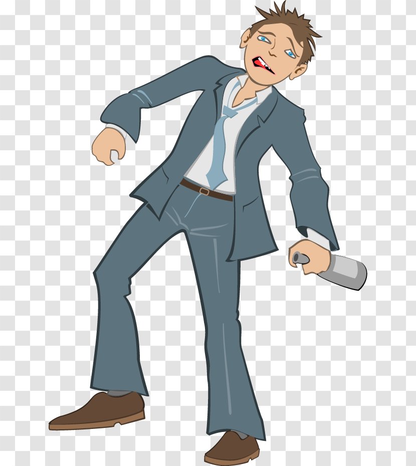 Alcohol Intoxication Cartoon Clip Art - Costume Design - Vector Drunk Man Transparent PNG