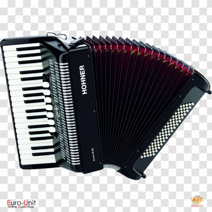 Hohner Piano Accordion Bass Guitar Musical Instruments - Watercolor Transparent PNG