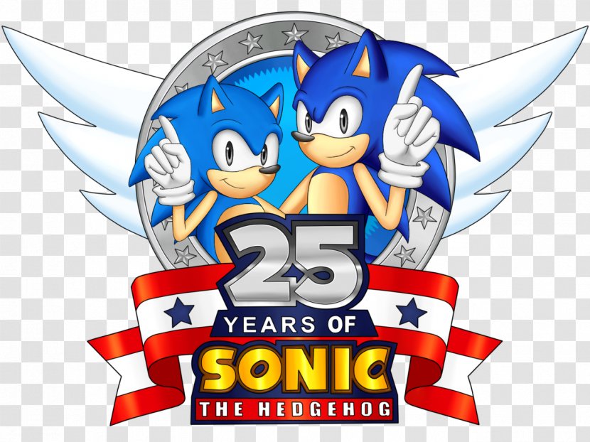 Sonic The Hedgehog Drive-In Anniversary Tails Blue Sphere - Logo - 25 Years Transparent PNG