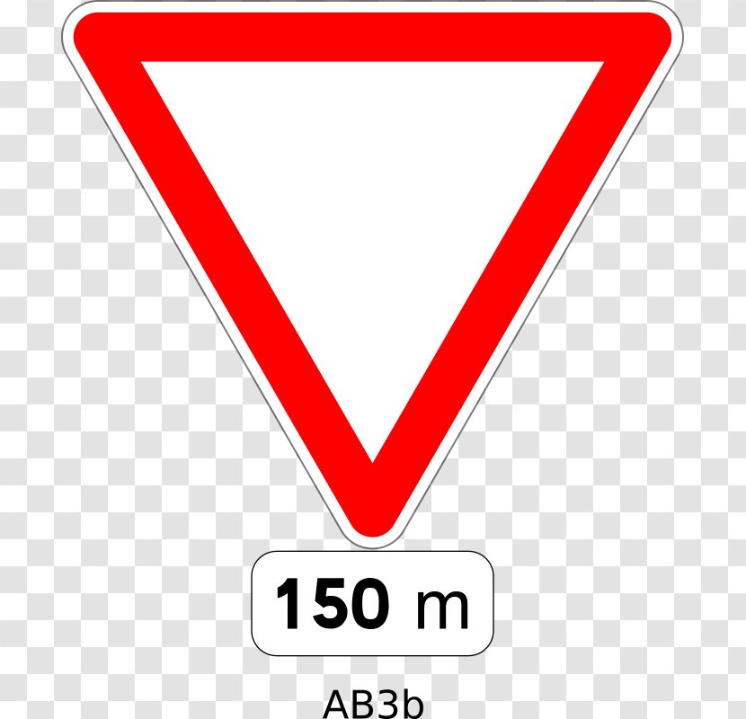 Traffic Sign Yield Road Priority Signs Transparent PNG
