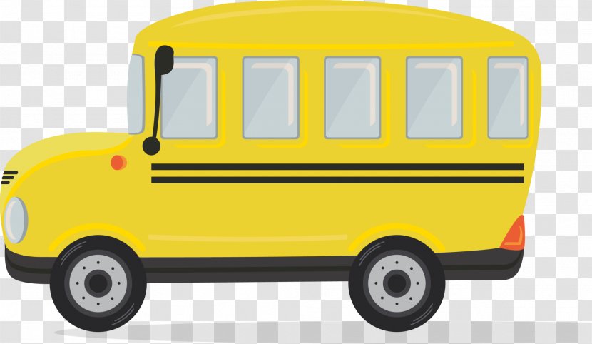 Cartoon Compact Van Automotive Design - Yellow Car Transparent PNG
