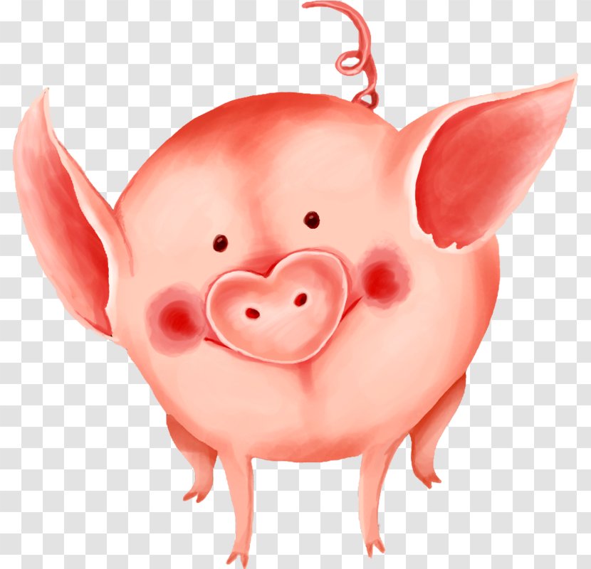Domestic Pig Clip Art - Pink Transparent PNG