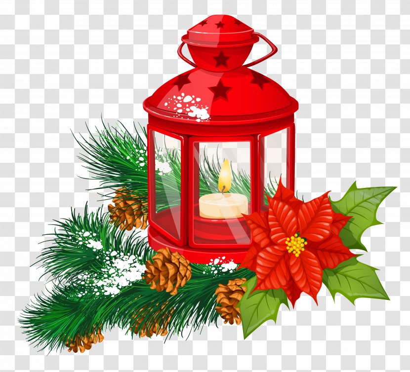 Paper Lantern Christmas Candle Clip Art - Ornament - Red Transparent Clipart Transparent PNG