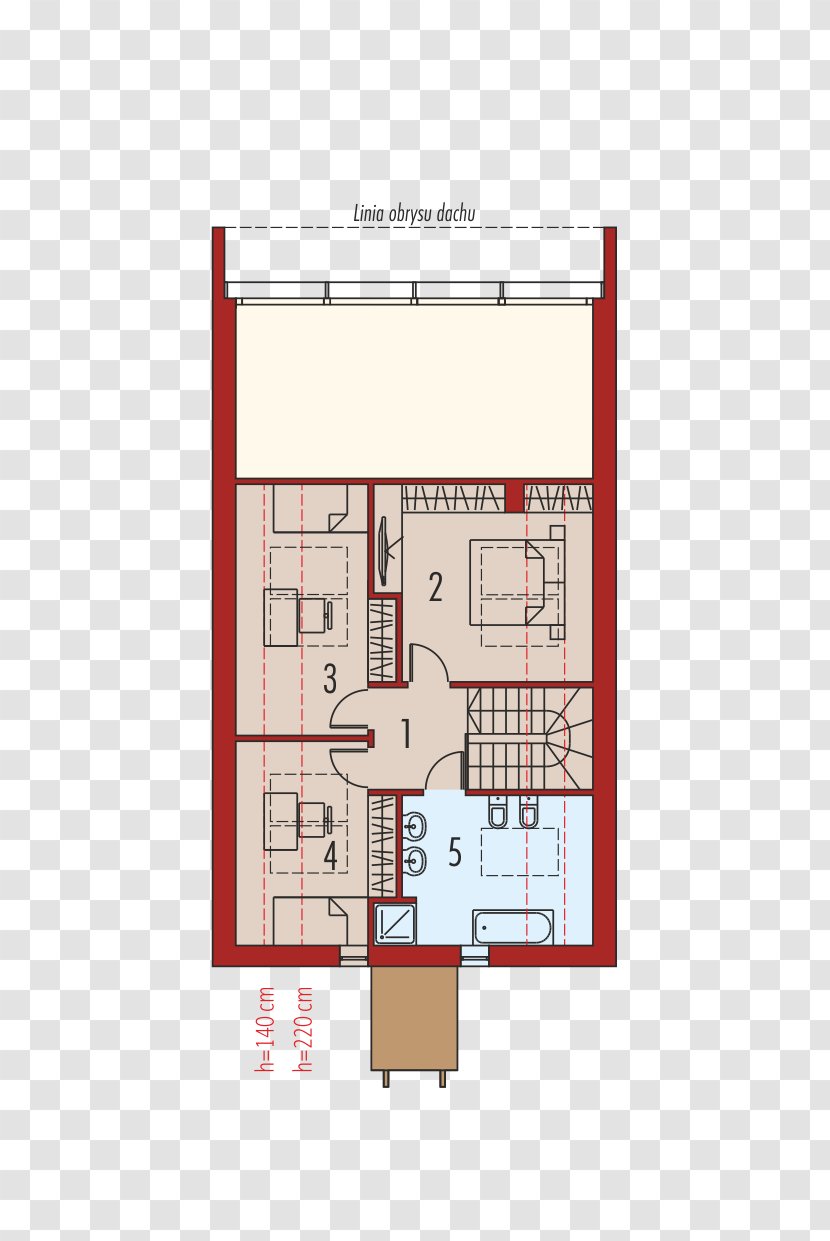 House Mansard Roof Floor Plan Living Room - Attic Transparent PNG