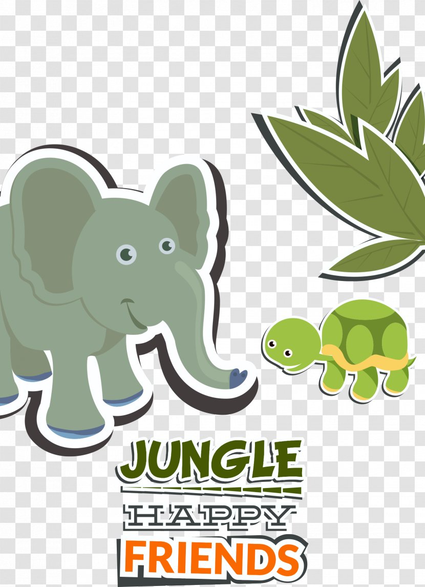 Elephant Turtle Clip Art - Vertebrate - And Vector Transparent PNG