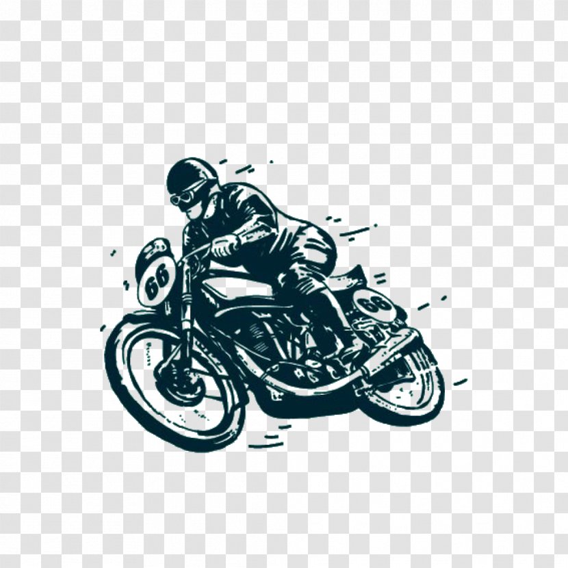 Motorcycle Racing Café Racer Poster - Bicycle Accessory Transparent PNG