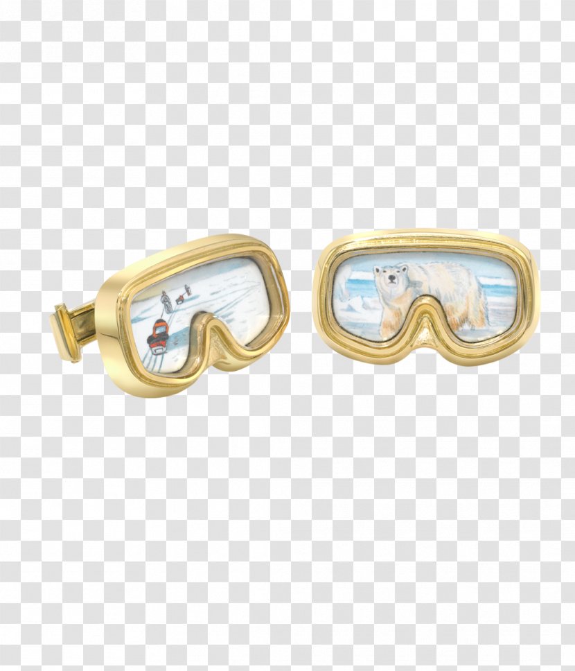 Goggles Cufflink Body Jewellery - Eyewear - Hand Painted London Transparent PNG