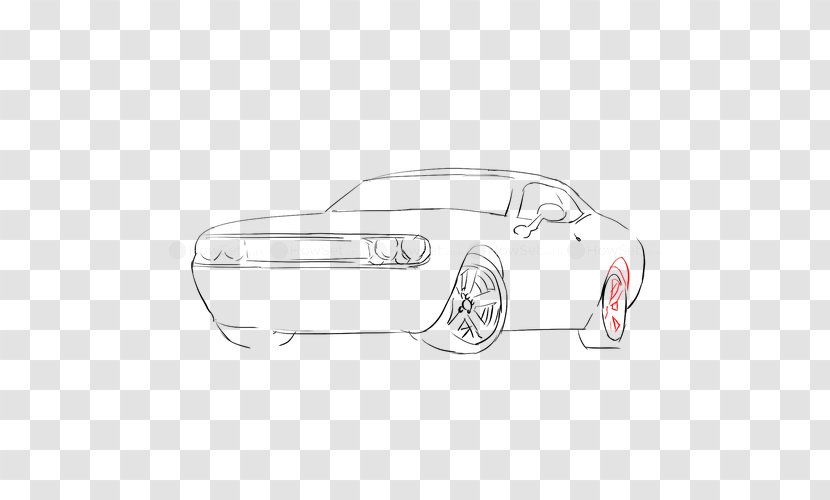 Car Door Dodge Challenger SRT Hellcat Drawing - Vehicle - Quilling Transparent PNG