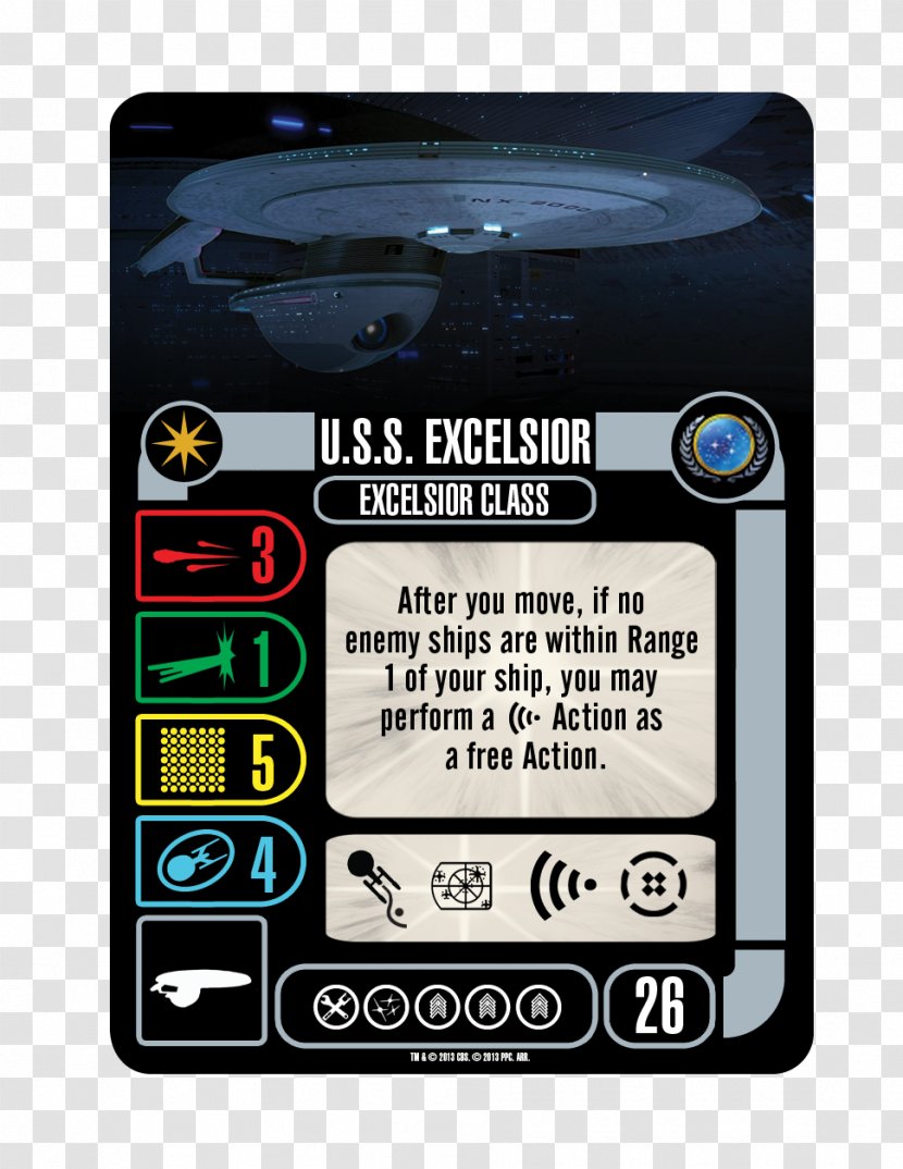 Star Trek: Attack Wing USS Excelsior Romulan Class - Game - Shake Dice Transparent PNG