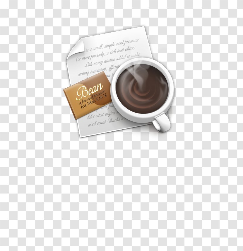 Word Processor Text Editor Bean MacOS Software - Silhouette - A Cup Of Coffee Transparent PNG