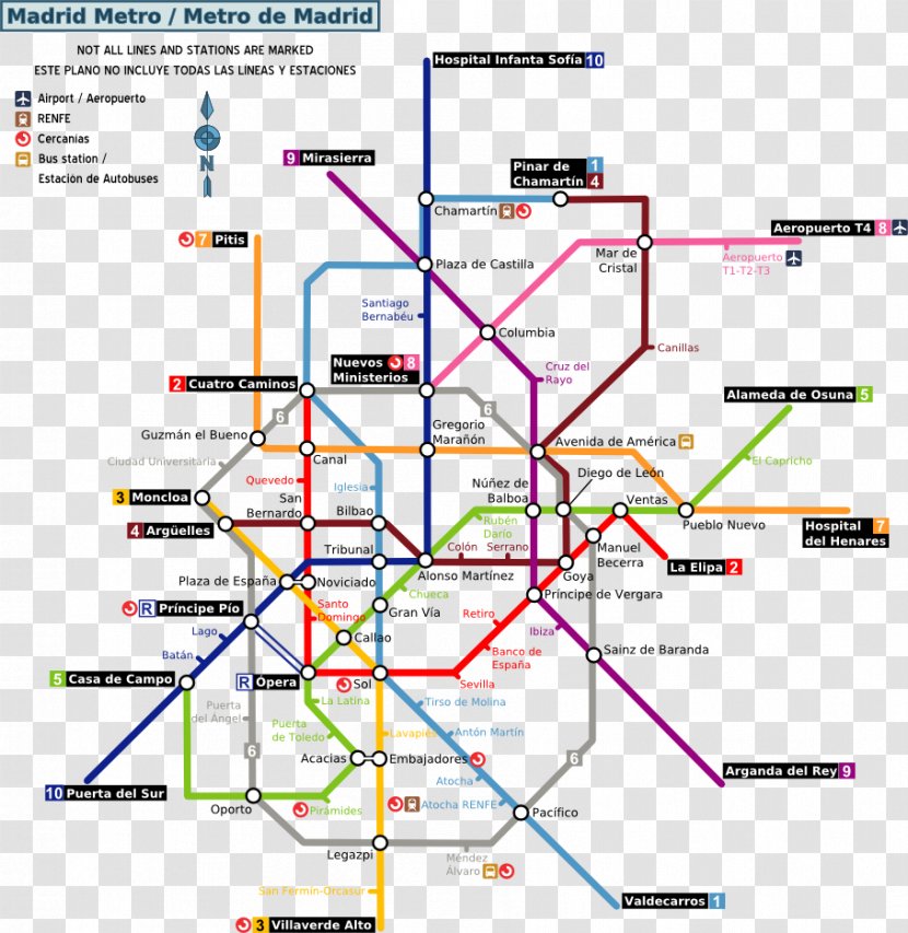 Madrid Metro Rapid Transit Map Adolfo Suárez Madrid–Barajas Airport - Parallel Transparent PNG