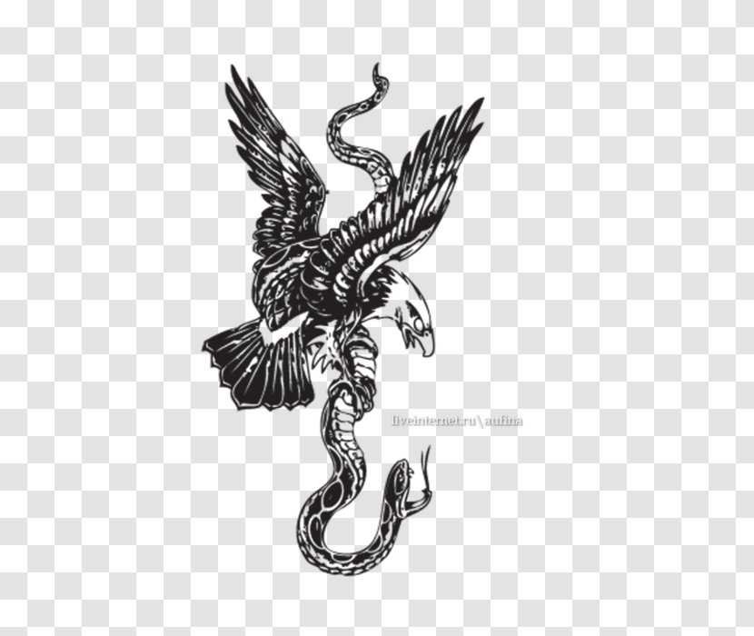 Sleeve Tattoo Flash Design Eagle - Mythical Creature Transparent PNG
