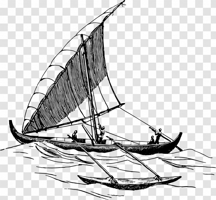 Proa Sailboat Sailing - Brigantine - Boat Transparent PNG