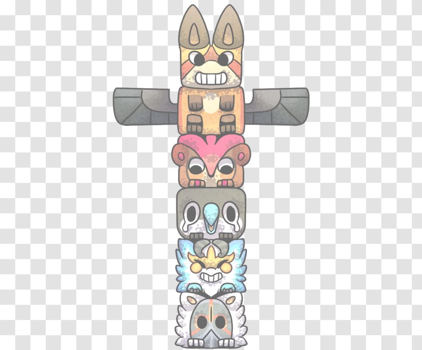Totem Pole Cat Cartoon - Trench Transparent PNG