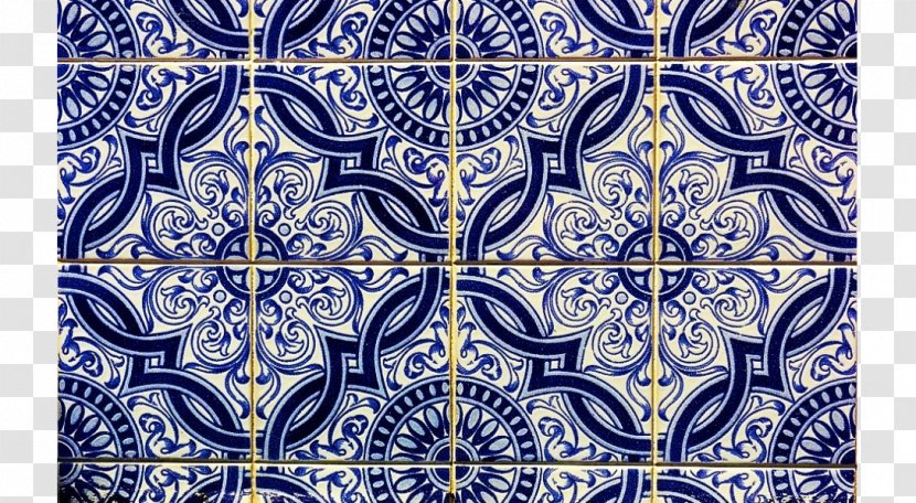 National Azulejo Museum Tile Ceramic Flooring Pattern - Purple - Portugal Transparent PNG