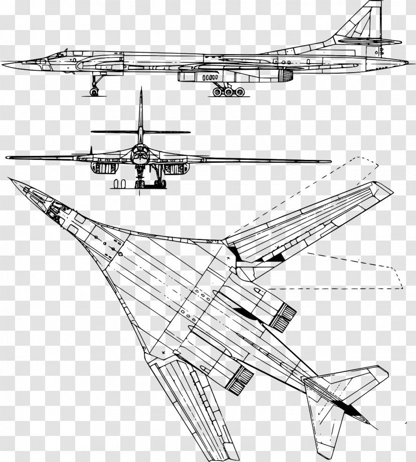 Tupolev Tu-160 Tu-144 Airplane Aircraft Tu-95 - Supersonic Transparent PNG