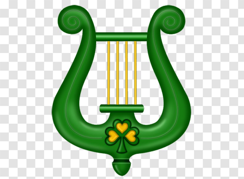Ireland Saint Patrick's Day Celtic Harp Clip Art - Heart - Harpist Cliparts Transparent PNG