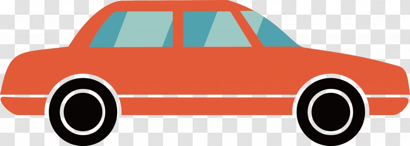 Compact Car Automotive Design - Mode Of Transport - Vector Cartoon Transparent PNG